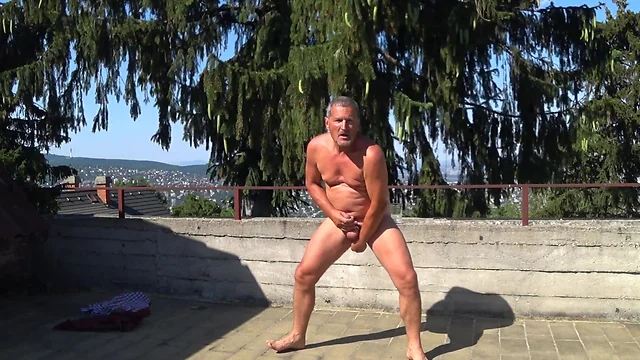 Kilt-wearing man performs striptease
