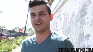 Latino man cums hard during bareback pov