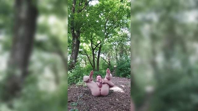 Compilation of masturbation outdoors in the woods