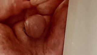 Exploring the oiled dildo bear daddy sucking and fucking from below