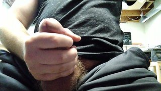 Stimulating balls and massaging hard penis