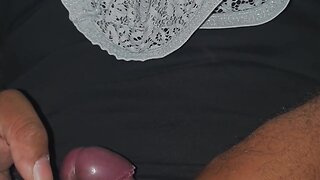 Cumming on cousins daughters extremely dirty panty without jerking