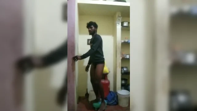 Indian boy solo bathroom performance
