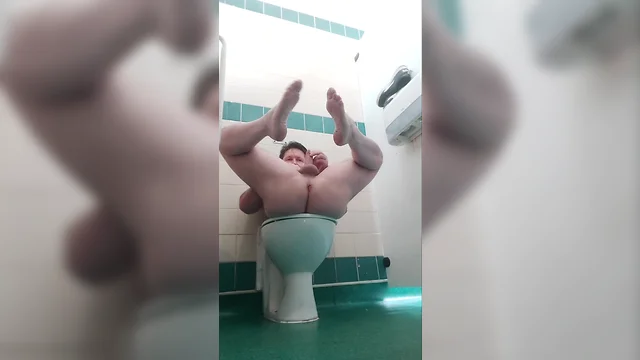Masturbation in a public restroom