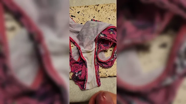 Cumming on sister-in-laws soiled underwear