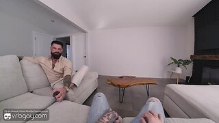 Alpha Wolfe`s Hot and Wild VR Date: Bareback, Hairy Gay Sex!