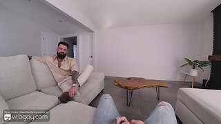 Alpha Wolfe`s Hot and Wild VR Date: Bareback, Hairy Gay Sex!
