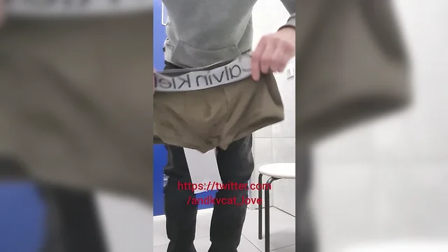 Guy purchases new underwear