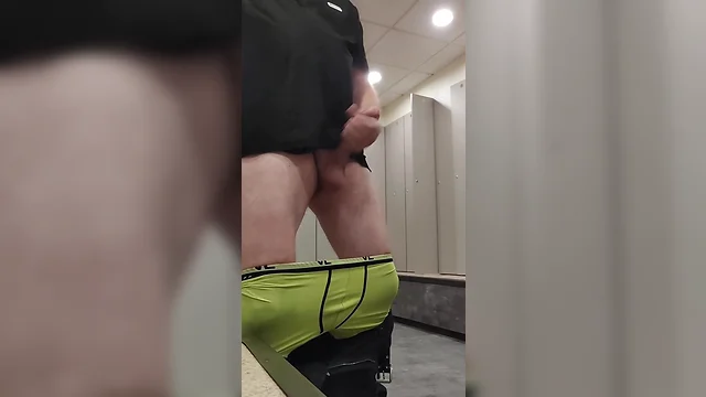 Masturbation in the locker room