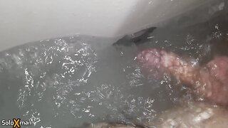 Frolicking with a hot tub water jet soloxman