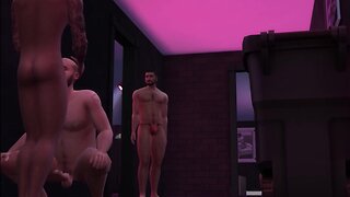 Dancing bear strip club: asian bears, party games, and daddy strip sims4!
