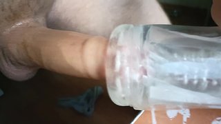 Sensual cum eating, intense fucking, and squelching of a silicone hole!