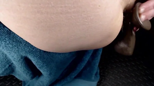 Inserting a big black dildo into my bubble butt and working it until i orgasm