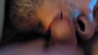 Boy sucks pigs 5 inch cock, swallows cum, and licks huge nuts