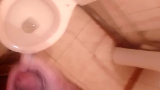 Video of Fingering and finishing in the toilet