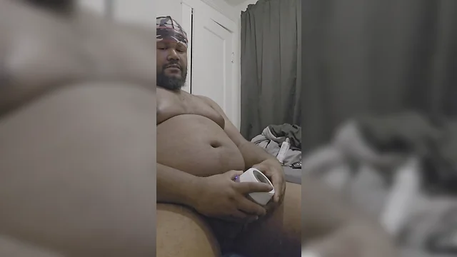 Fat black gay chubby masturbation