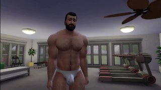 Game for gay muscled body builders at the gym - sims 4
