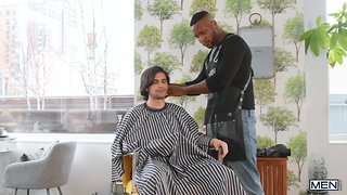 My barbers andre donovan & ty mitchell get it on with big cocks & hardcore domination - cumshot, blowjob, bareback, hunks, interracial, pornstars, muscles, & studs