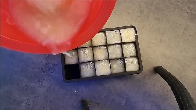 Creating 700g of frozen cum cubes