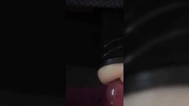 Massive uncircumcised penis penetrating tight fleshlight