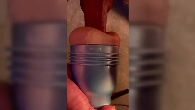 Masturbating with a fleshlight and ejaculating