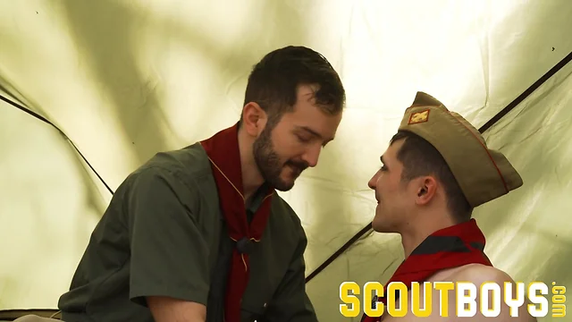 Kinky scout leader fucks smooth scout hard: nathan james and tucker barrett in big cock bareback twink action!