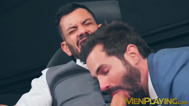 Raunchy office encounter: dani robles gets raw fucked by bearded hunk joe gillis with hot rimming and big cock action