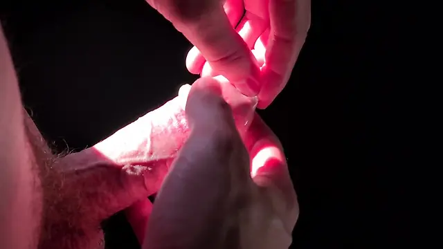 Amateur twink solo condom cumshot masturbation filling cum cumshots