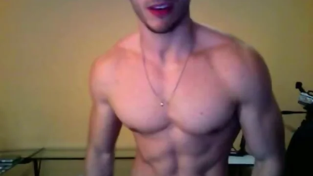 Hard body striptease on webcam
