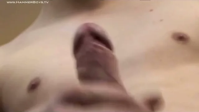 Twink fondles his hot cock