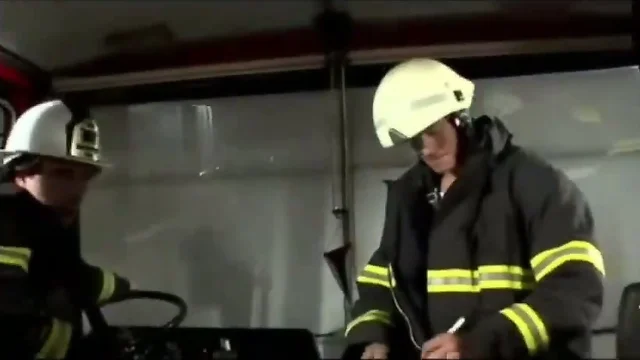 Firemen hardcore bareback threesome