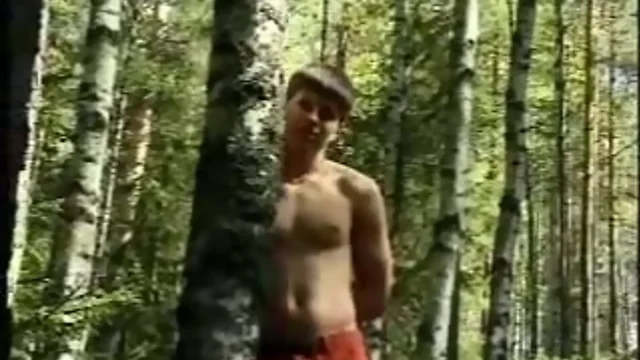 Playful Russian boyz drill each other in the wild nature