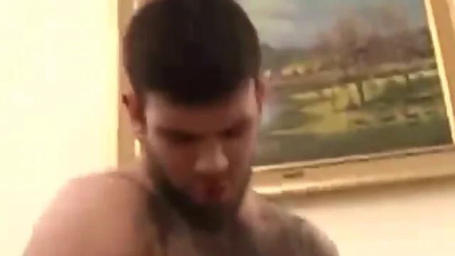 Sexy hairy stud bangs his friend's ass